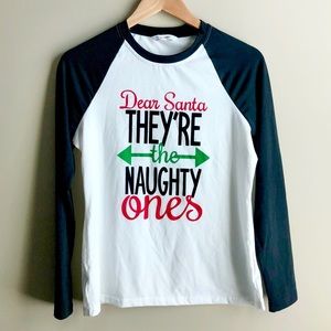 Santa Christmas Baseball Tee